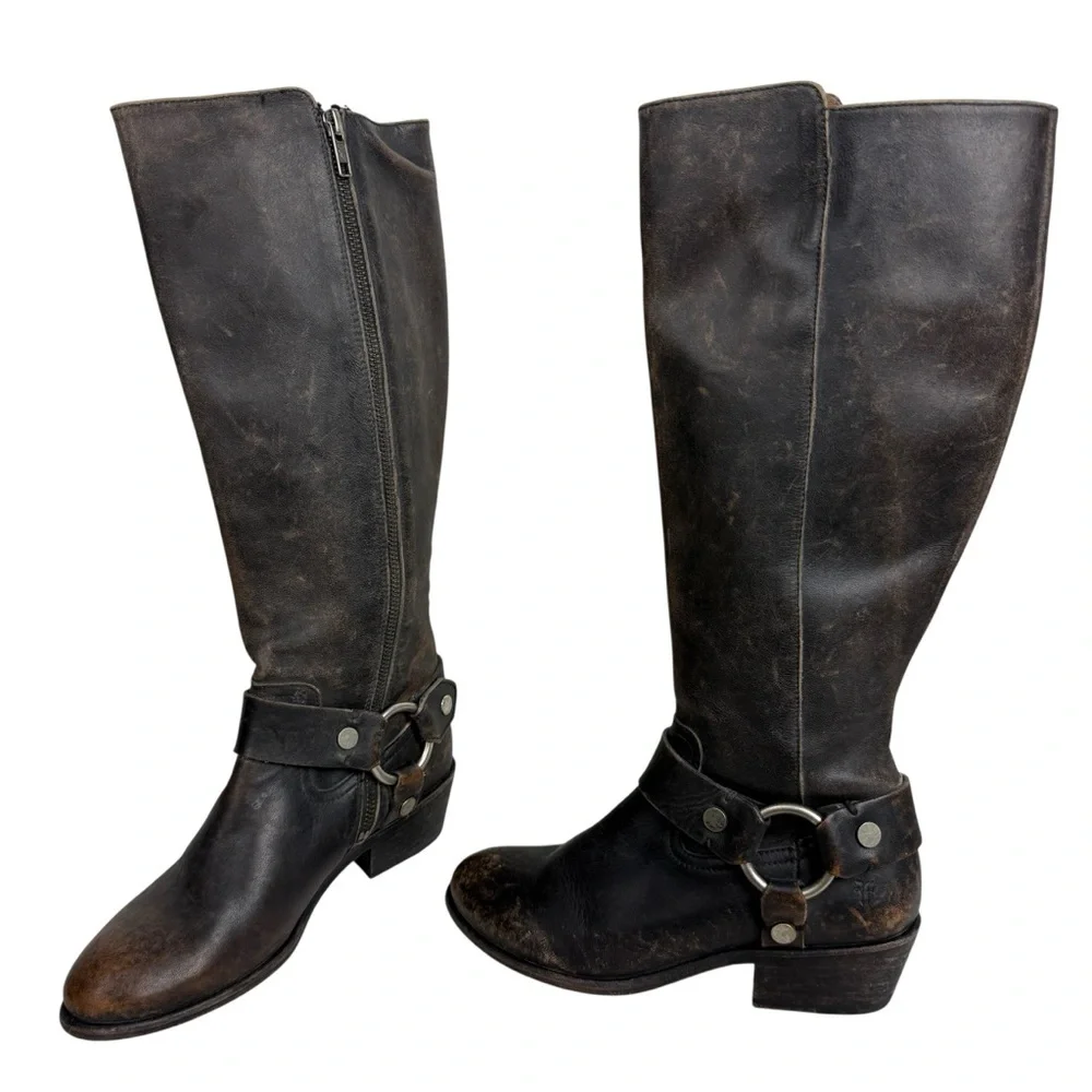 Frye Carson Harness Tall Riding Boots